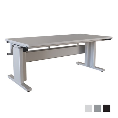 Bostontec Electric Height Adjust Workbench, 36"d X 72"w, 1,200 lb cap, Laminate Top, Leveler Glide Feet, PLT PBH3672-FA36I-3M3672 - P